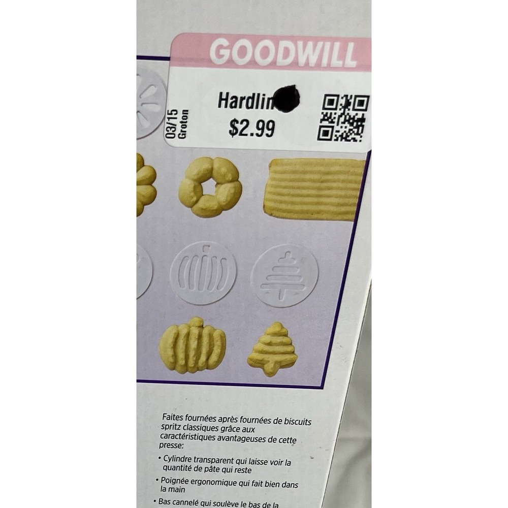 NEW Wilton Cookie Press 12 Disc Set Spritz Cookie Maker White Blue w/ Box Baking - Picture 3 of 3